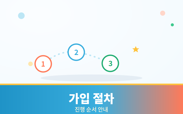 간병보험 가입 절차 단계 일러스트