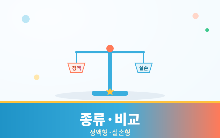 간병보험 종류 정액형 실손형 비교 일러스트